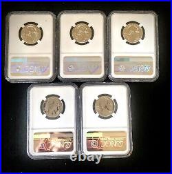 2022 D NGC MS 68 Women Quarter 5 Coin Set 25c Maya Sally Wilma Nina Anna