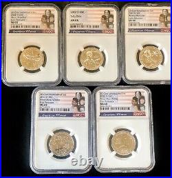 2022 D NGC MS 68 Women Quarter 5 Coin Set 25c Maya Sally Wilma Nina Anna
