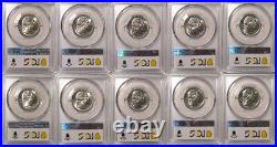 2022 P & D Maya Sally Wilma Nina Anna 10 Coin Set PCGS MS66 Women Quarter 25c