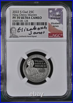2022 S CLAD American Women Quarters 5-Coin Set NGC 70 Elizabeth Jones Signature