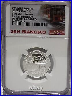 2022-S Limited Edition Silver Proof American Women 5-Coin Set NGC PF70 Ultra Cam