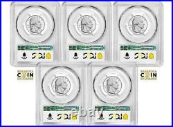 2022 S Silver Proof American Women 5 Coin Quarter Set PCGS PR70DCAM First Day