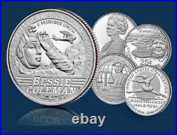 2023 S American Women Quarters Silver Proof Set (99.9%) Deep Cameo Gem US Mint