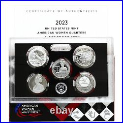 2023 S Proof American Women Quarter Set 99.9% Silver OGP & COA 5 Coins