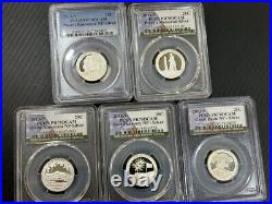 5 Coin- 2013 S Proof Silver Quarter Set Ngc Pr70 Ucam National Parks