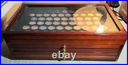 5 Coin Sets (p, D, Gp, Gh, Col)225 Total Atb Quarters 2010-2018 In Wood Display Case