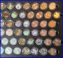5 Coin Sets (p, D, Gp, Gh, Col)225 Total Atb Quarters 2010-2018 In Wood Display Case