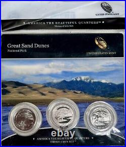 7 Sealed US Mint America The Beautiful Quarters 3 Coin Sets 2014 2015 2016 2019