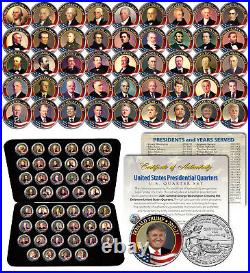 ALL 46 United States PRESIDENTS 2021 Washington Quarters Coin Set US withBox COA