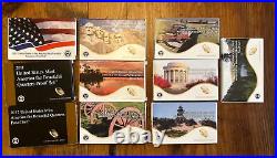 America The Beautiful Quarters Proof Sets 2010-2019 (10 Sets, 50 Coins)