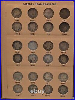 COIN LOT Old Coins US Mint Coin Set Barber Quarters Complete 74 Coins with Big 3