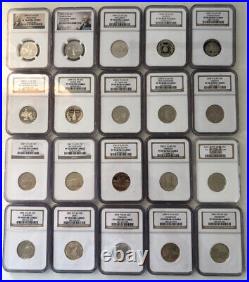 COMPLETE SET 1999-2009 PF70 ULTRA CAMEO Clad State Quarter 56 Coins NGC + Boxes