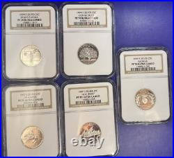 COMPLETE SET? 1999-2009 PF70 ULTRA CAMEO? Silver State Quarters 56 Coins NGC