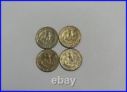 SET OF 4 Error Coin Rare 1965 Liberty Washington Quarter No Mint Mark