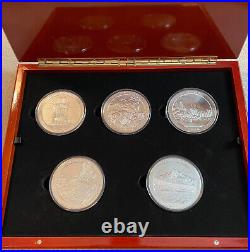 Set of Five 2010 ATB 5 oz coins in custom display box awesome gift